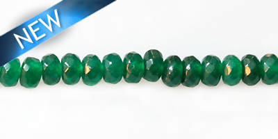 dyed jade green rondelle faceted wholesale gemstones