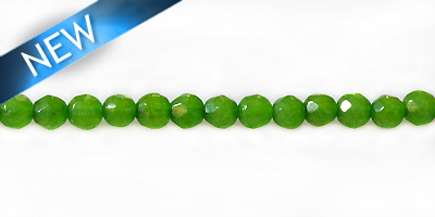 dyed jade apple green round faceted 4mm wholesale gemstones