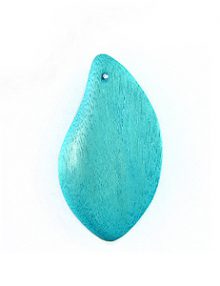 Bleached white wood petal dyed turquoise