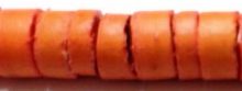 Coconut shell heishi 6-7mm colored orange