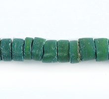 Coconut shell heishi 6-7mm dyed green