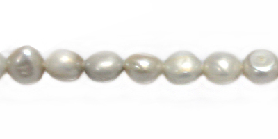 Nugget pearls silver 6-8mm