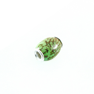 Pandora style salwag seed bead dyed lime green