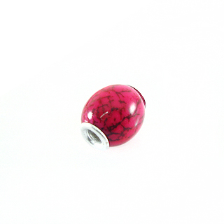 Pandora style bead dyed red