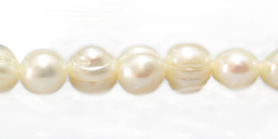 potato pearl 6-6.5mm white with lines