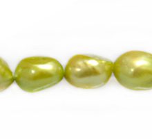 rice nugget pearls lime green 7-8mm