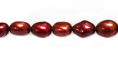 rice nugget pearls red copper 7-8mm