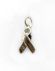 Thai silver cancer awareness symbol pendant