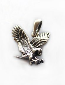 Thai silver charm eagle 15mm