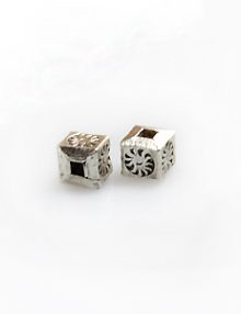 Thai silver cube wholesale beads