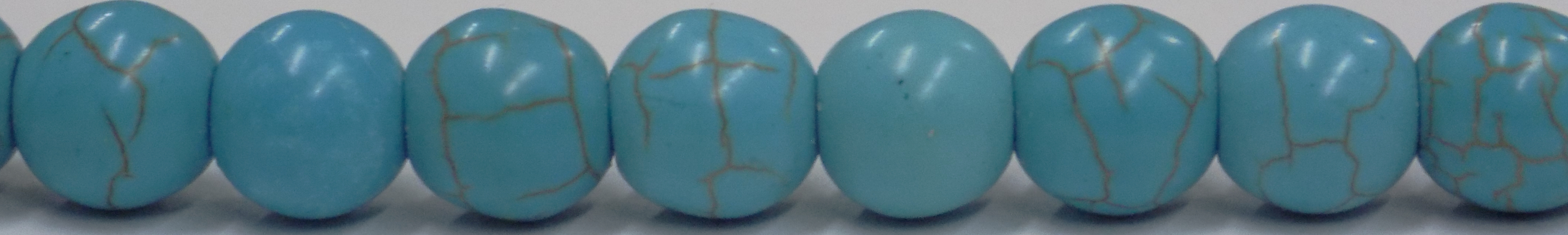 Wholesale Howlite beads 10mm round turquoise gemstone