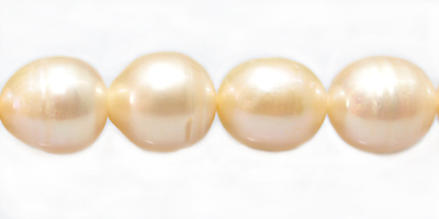 rice pearl with line 10x12mm peach