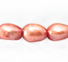 rice pearl with line 9x11mm rose pink