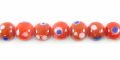 wholesale lampwork glass 6mm dotted red beads