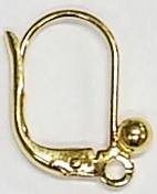 wholesale Lever Back w/ Ball Nickel-Free Gold Plated