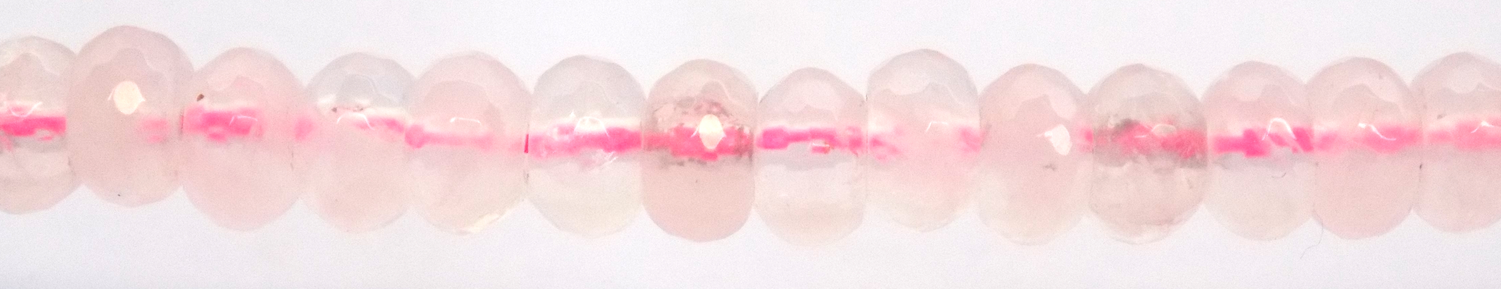 Rose quartz rondelle 7x4mm wholesale gemstones