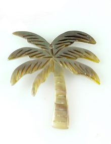 Blacklip Laser cut pendant palm tree des. 35mm