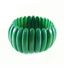 Bleach white wood bracelet green 10x47mm