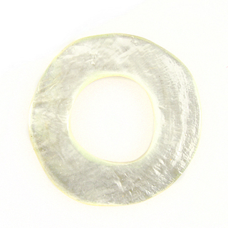 Capiz Shell Irregular Donut 50mm - Natural