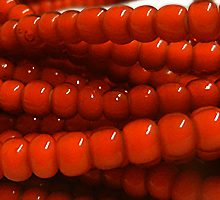 White heart orange wholesale glass beads