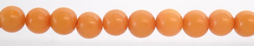 Buri seed round 8mm dyed amber