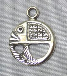 sterling silver Circular Fish Pendant
