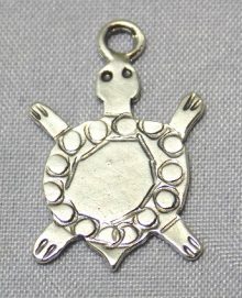 sterling silver Turtle Flat Pendant