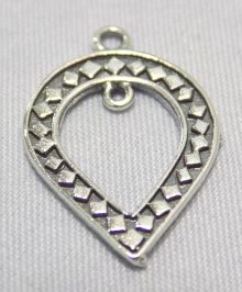 sterling silver Ornate Cut Out Teardrop Pendant