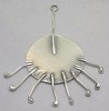 sterling silver Abstract Circular Drop Pendant