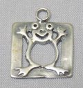 sterling silver Frog Framed Pendant