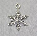 sterling silver Snowflake Cut-Out Drop Pendant