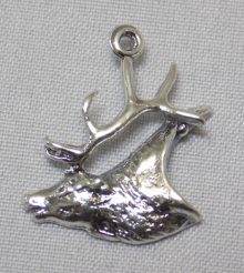 sterling silver Buck Antler Pendant