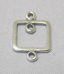 sterling silver Small Frame Pendant Link Connector