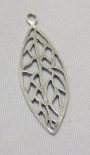 sterling silver Leaf Cut-Out Pendant