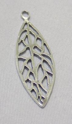 sterling silver Leaf Cut-Out Pendant
