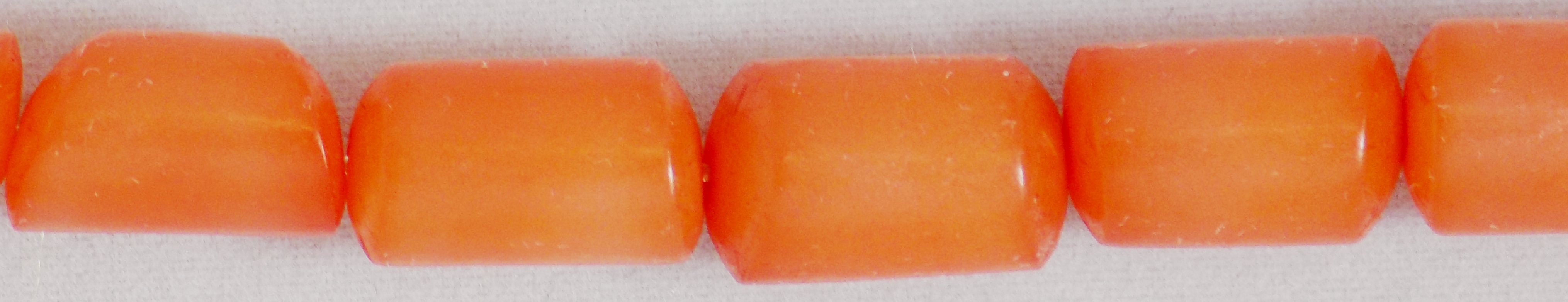 Buri seed tube 8x12mm dyed orange
