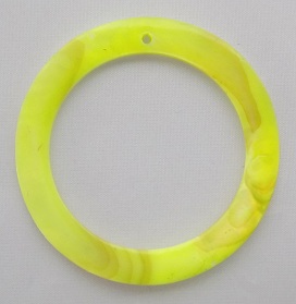 Makabibi yellow green Shell Hoop Pendant limited stock only