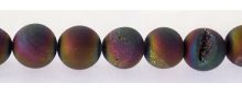 Electroplated Agate Druzy 12mm rainbow wholesale