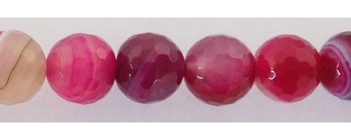 Pink Banded Faceted Agate 12mm wholesale gemstones