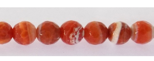 Orange Fire Agate Faceted Beads 8mm wholesale gemstones