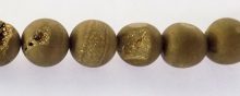 Electroplated Agate Druzy Beads10mm gold wholesale gemstones