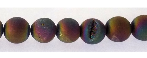 Electroplated Agate Druzy 10mm rainbow wholesale gemstones
