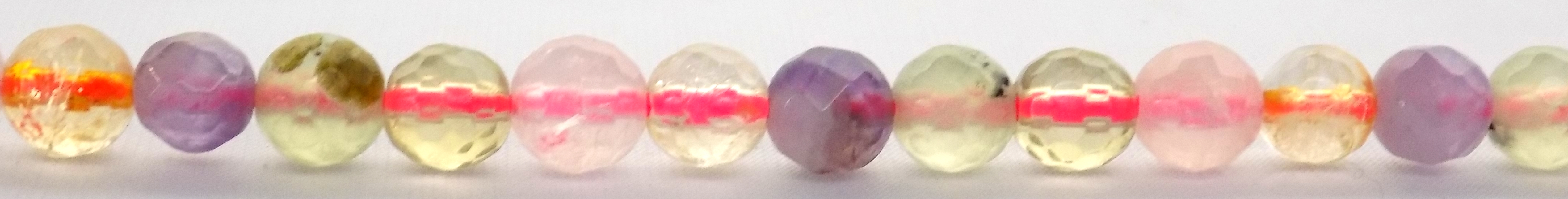 Penta Quartz Faceted Bead 6mm wholesale gemstones