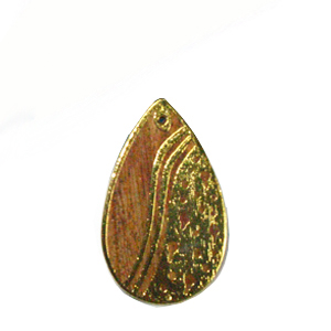 Kamachile teardrop carved gold frame design