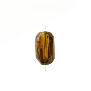 Laminated albutra roots embedded in faceted tube resin yellow