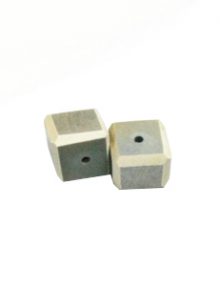 Gray Colored dice wood beads 15mm