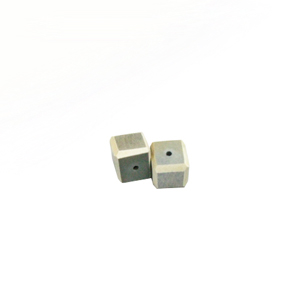 Gray Colored dice wood beads 12mm