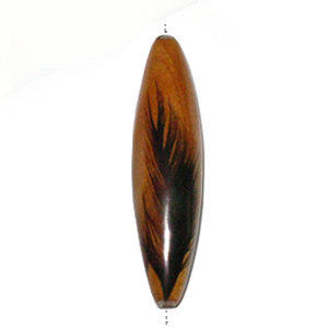Football Mahogany wood laminated with rooster feather natural brown