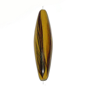 Football Mahogany wood laminated with rooster feather yellow
