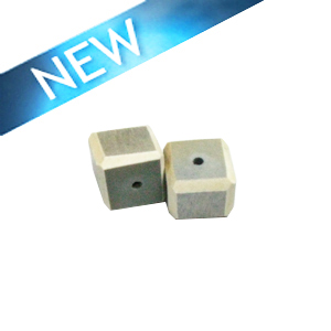 Gray Colored dice wood beads 15mm
